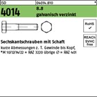 ISO 4014 8.8 galvanisch verzinkt Sechskantschrauben mit Schaft 