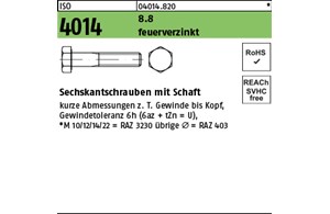 ISO 4014 8.8 feuerverzinkt Sechskantschrauben mit Schaft 