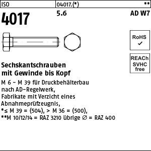 ISO 4017 5.6 M 6 x 10 AD W7 S