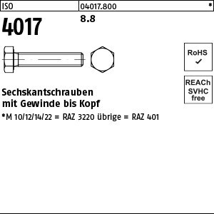 ISO 4017 8.8 M 3 x 5 S