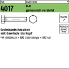 ISO 4017 8.8 galvanisch verzinkt Sechskantschrauben mit Gewinde bis Kopf 