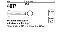 ISO 4017 10.9 Sechskantschrauben mit Gewinde bis Kopf 