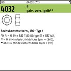 ISO 4032 8 galv. verz. gelb 8 Sechskantmuttern, ISO-Typ 1 