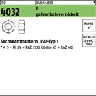 ISO 4032 8 galvanisch vernickelt Sechskantmuttern, ISO-Typ 1 