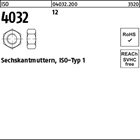 ISO 4032 12 Sechskantmuttern, ISO-Typ 1 