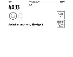 ISO 4033 12 Sechskantmuttern, ISO-Typ 2 