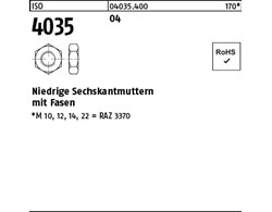 ISO 4035 04 Niedrige Sechskantmuttern mit Fasen 