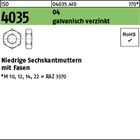ISO 4035 04 galvanisch verzinkt Niedrige Sechskantmuttern mit Fasen 