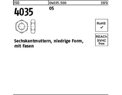ISO 4035 05 Niedrige Sechskantmuttern mit Fasen 