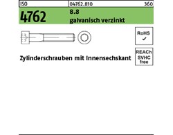 ISO 4762 8.8 galvanisch verzinkt Zylinderschrauben mit Innensechskant 