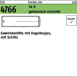 ISO 4766 14 H M 4 x 4 galv. verzinkt gal Zn S