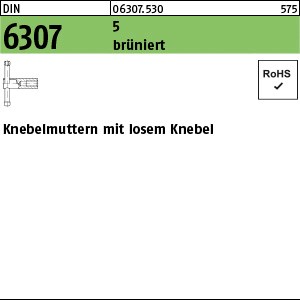 DIN 6307 Stahl 5 M 10 brüniert, loser Knebel brün S