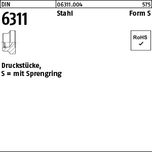 DIN 6311 Stahl S 12 M 6 mit Sprengring S