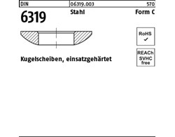 DIN 6319 Stahl Form C Kugelscheiben, einsatzgehärtet 