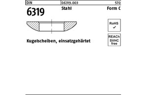DIN 6319 Stahl Form C Kugelscheiben, einsatzgehärtet 