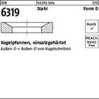 DIN 6319 Stahl Form D Kegelpfannen, einsatzgehärtet 