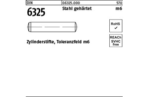 DIN 6325 Stahl, gehärtet m6 Zylinderstifte, Toleranzfeld m6 