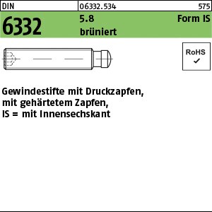 DIN 6332 5.8 IS M 6 x 30 brüniert brün S