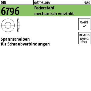 DIN 6796 Federstahl 5 mech. verzinkt mech Zn S