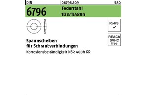 DIN 6796 Federstahl flZn/TL 480h (zinklamellenbesch.) Spannscheiben für Schraube