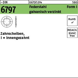 DIN 6797 Federstahl I 3,2 galv. verzinkt gal Zn S