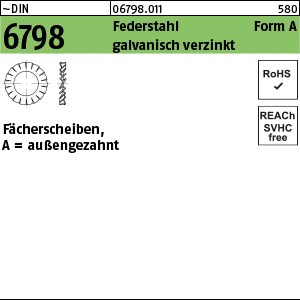DIN 6798 Federstahl A 2,2 galv. verzinkt gal Zn S