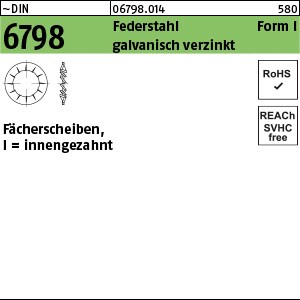 DIN 6798 Federstahl I 2,2 galv. verzinkt gal Zn S