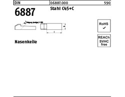 DIN 6887 Stahl C45+C Nasenkeile 