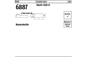 DIN 6887 Stahl C45+C Nasenkeile 