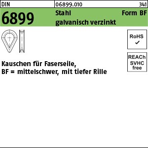 DIN 6899 Stahl BF 3,5 / RW 4 galv. verzinkt gal Zn S