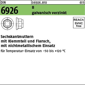 DIN 6926 8 M 5 galv. verzinkt gal Zn S