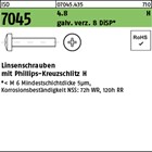 ISO 7045 4.8 H galv. verz. 8 DiSP Linsenschrauben mit Phillips-Kreuzschlitz H