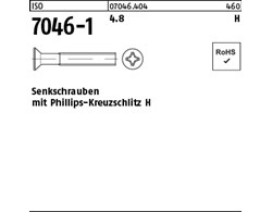 ISO 7046-1 4.8 H Senkschrauben mit Phillips-Kreuzschlitz H