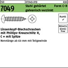 ISO 7049 Stahl, geh. Form C-H galvanisch verzinkt Linsenkopf-Blechschrauben mit 