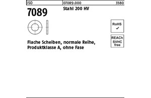 ISO 7089 Stahl 200 HV Flache Scheiben, normale Reihe, Produktklasse A, ohne Fase