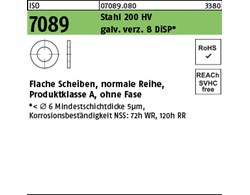 ISO 7089 Stahl 200 HV galv. verz. 8 DiSP Flache Scheiben, normale Reihe, Produkt