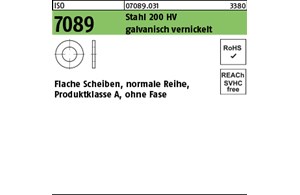 ISO 7089 Stahl 200 HV galvanisch vernickelt Flache Scheiben, normale Reihe, Prod