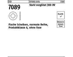ISO 7089 Stahl, verg. 300 HV Flache Scheiben, normale Reihe, Produktklasse A, oh