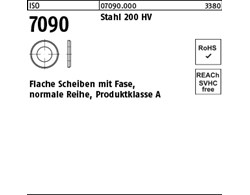 ISO 7090 Stahl 200 HV Flache Scheiben mit Fase, normale Reihe, Produktklasse A