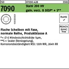 ISO 7090 Stahl 200 HV galv. verz. 8 DiSP + S Flache Scheiben mit Fase, normale R