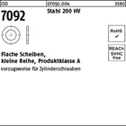 ISO 7092 Stahl 200 HV Flache Scheiben, kleine Reihe, Produktklasse A