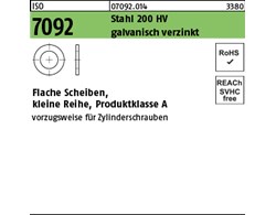 ISO 7092 Stahl 200 HV galvanisch verzinkt Flache Scheiben, kleine Reihe, Produkt
