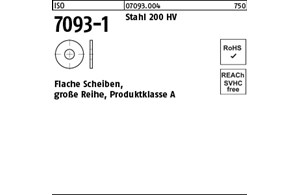ISO 7093-1 Stahl 200 HV Flache Scheiben, große Reihe, Produktklasse A