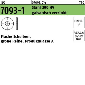 ISO 7093 -1 Stahl 200 HV 4 galv. verzinkt gal Zn S