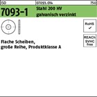 ISO 7093-1 Stahl 200 HV galvanisch verzinkt Flache Scheiben, große Reihe, Produk