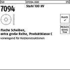 ISO 7094 Stahl 100 HV Flache Scheiben, extra große Reihe, Produktklasse C