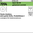 ISO 7094 Stahl 100 HV galvanisch verzinkt Flache Scheiben, extra große Reihe, Pr