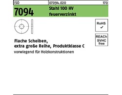 ISO 7094 Stahl 100 HV feuerverzinkt Flache Scheiben, extra große Reihe, Produktk