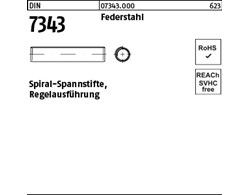 DIN 7343 Federstahl Spiral-Spannstifte, Regelausführung 