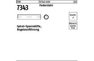 DIN 7343 Federstahl Spiral-Spannstifte, Regelausführung 